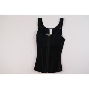 Shapshe Shapewear Vest Zipper Tummy Control Black Solid XS NEW